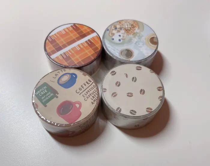 coffee themed washi tape set
