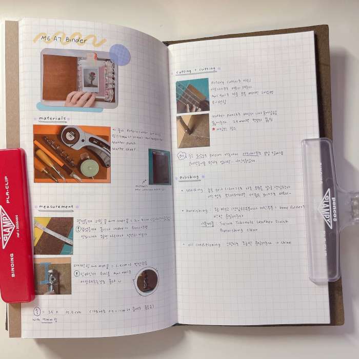craft journal of A7 binder