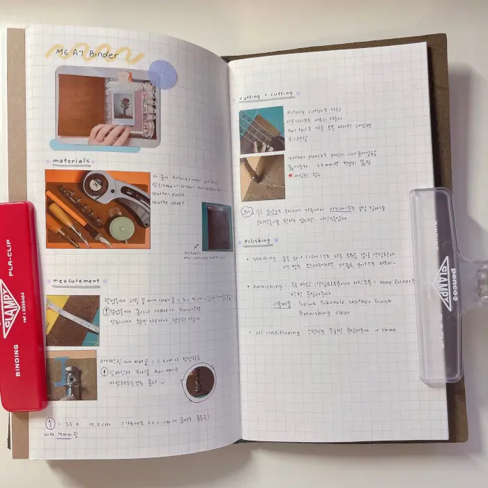 Craft journal pages inside my Traveler’s Notebook