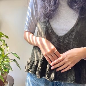 Frills V-Neck Tank Top Knitting Pattern (Summer Wear Vol.2)-img