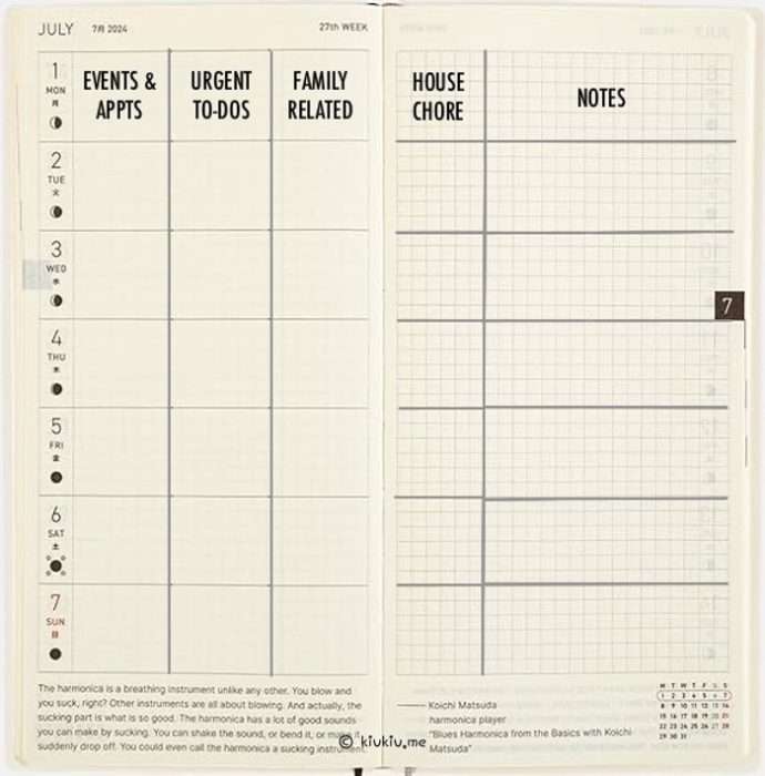 hobonichi weeks layout ideas - moving days 1