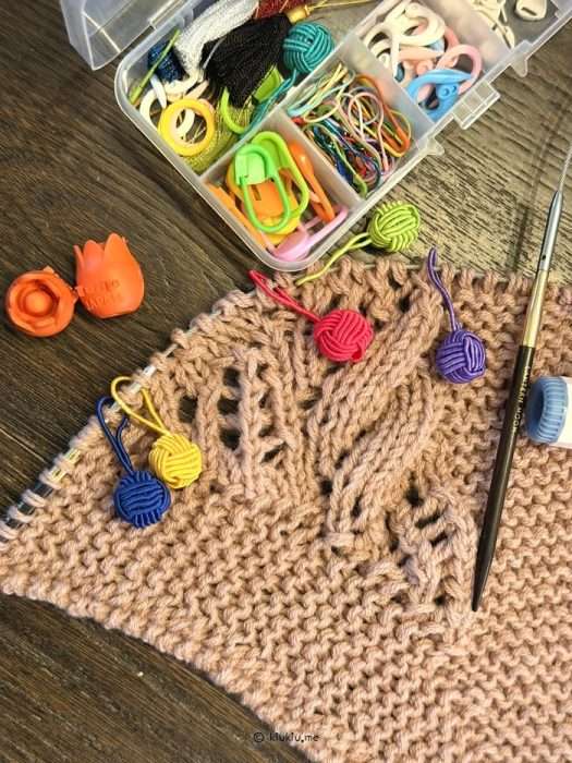 WIP of shawl from 52 weeks of shawls (Frost)
